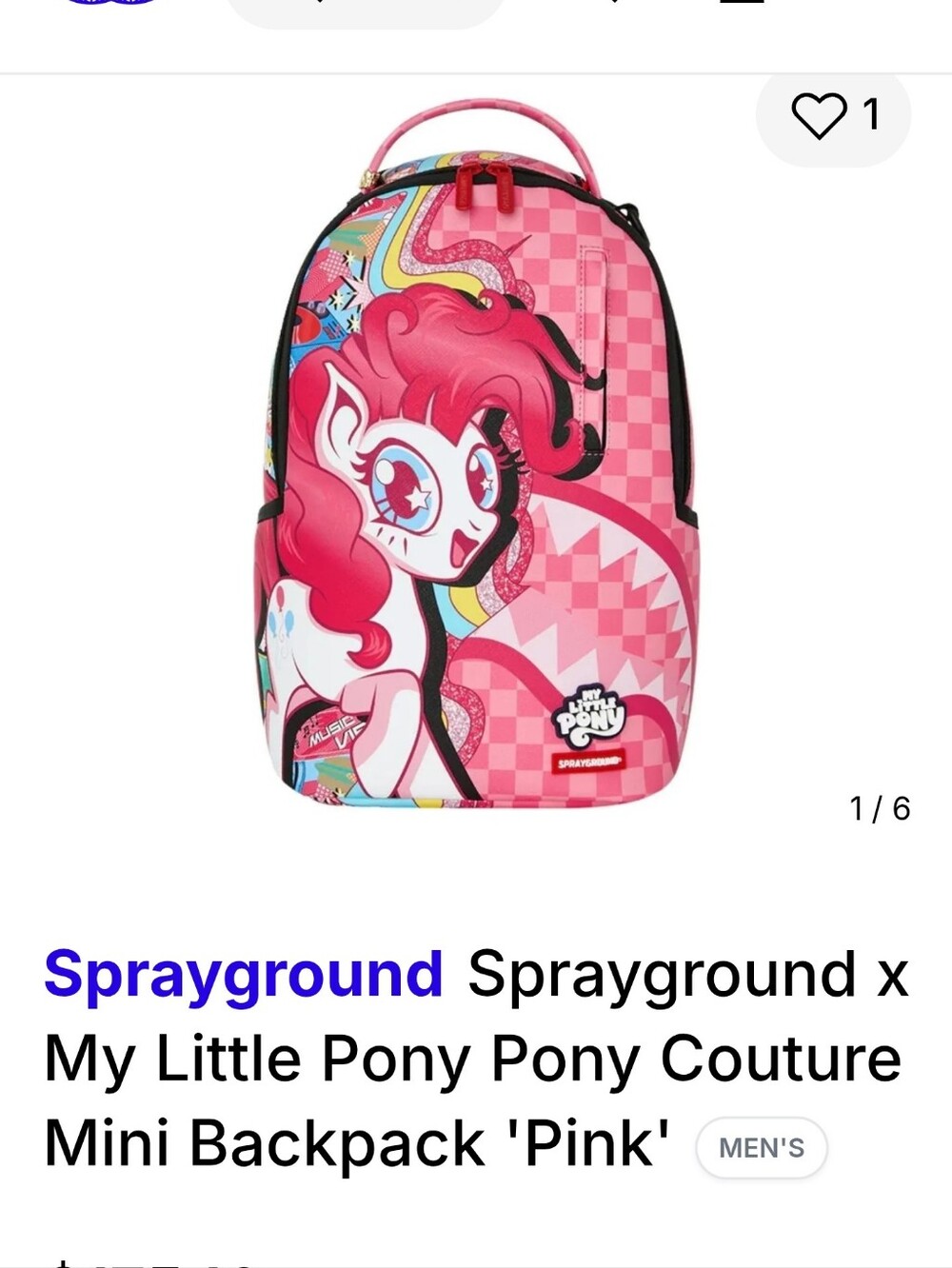 Sprayground Pink My Little Pony Mini Backpack